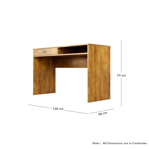 Image of Bniture Wooden Study Table for Home | Engineered Wood Study Table with Storage Shelf & Drawer | Multi Purpose Computer Desk for Writing & Study | Laptop Table for Study Room & Office | Giant Wood