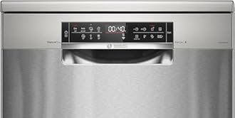 Bosch Series 6 Free-standing Dishwasher, 13 Place Settings, Remote Start, HygienePlus 60 cm, Brushed Steel Anti-fingerprint SMS6EMI65M
