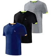 MAXERIA 3 Pack Dry Fit T Shirts for Men Workout Shirts for Men Short Sleeve Running Shirts for Me...