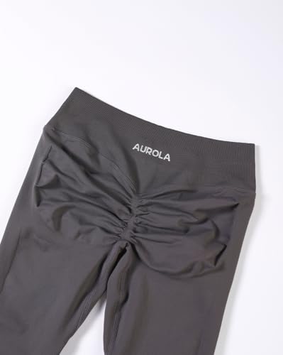 Image of AUROLA Influence Workout Leggings for Women, Seamless Compression Tummy Control Leggings Mid Rise Yoga Pants