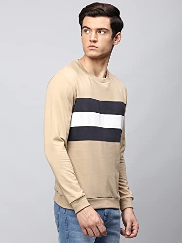 Image of Dennis Lingo Men's Poly-Cotton Sweatshirt with Crew Neck - Regular Fit Full Sleeves, Casual Winterwear for Men