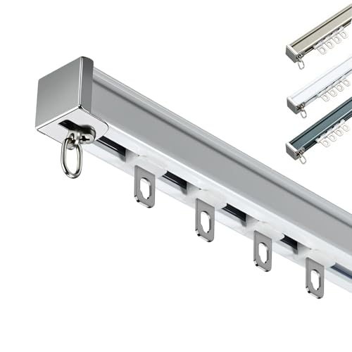 Rieles de cortina silenciosos con aluminio lacado y deslizamiento sin esfuerzo 2