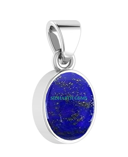 Pendentif en lapis-lazuli véritable 8,50 cts, pierre précieuse en vrac argent