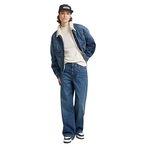 G-STAR Raw - Womens Skater High Loose Jeans, Color Faded Blue Glacier, Size: 29W x 32L4