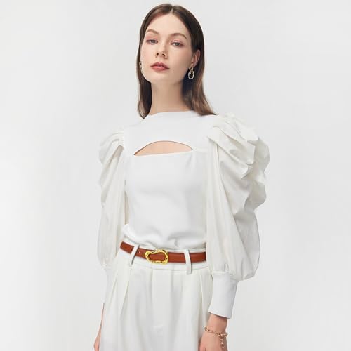 Image of Aurolran Women's Leather Belt with Buckle - Ideal for Dresses, Jeans, and Coats