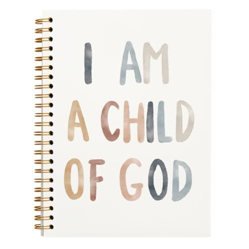 PLKMN Bible Notebook Journal, Prayer Journal for Kids Teen, I am a Child of God Bible Christian Notebook for Note Taking, Bible Journaling Spiral Notebook 5.5x8.3 Inch