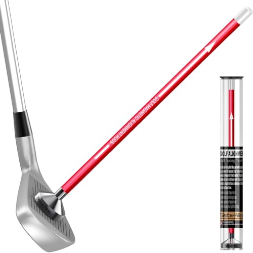 SisterAling Golf Magnetic Alignment Rods,Golf Club Alignment Sticks,Magnetic Swing Training Aid...