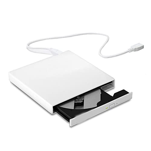 Enregistreur DVD CD-RW externe USB pour sauvegarde de PC portable blanc