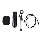 Microphone avec : une large réponse en fréquence rend les performances vocales claires, naturelles et vibrantes, microphone d'ordinateur polyvalent