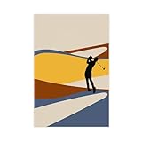 QIOTBVV Retro-Golf-Poster, Schlafzimmerdekoration, 