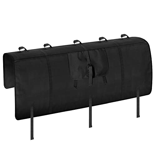 ANZOME Tailgate Pad for Bikes, Truck Tailgate Cover for Bikes with Tool Pockets, Fits Most Trucks Carries Up to 5 Bikes to use for Mountain Bikes