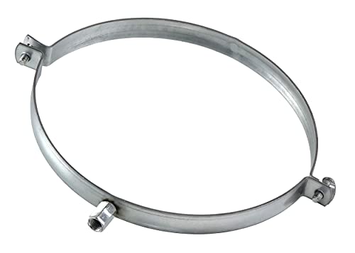 Abrazadera de Tubo de Ø 200mm de Acero Galvanizado para Soporte de Tubos de Calefacción, Canalón, 1 Unidad