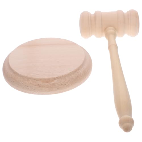 Martillo de madera para subasta sonido claro y fuerte color beige para ejecutivos