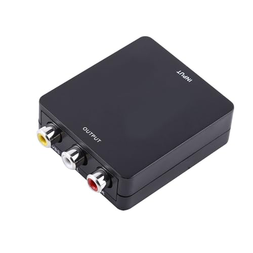 Vistreck Adaptador Convertidor Digital HD a AV - 720p/1080p Mini a Vídeo Compuesto o (Negra)
