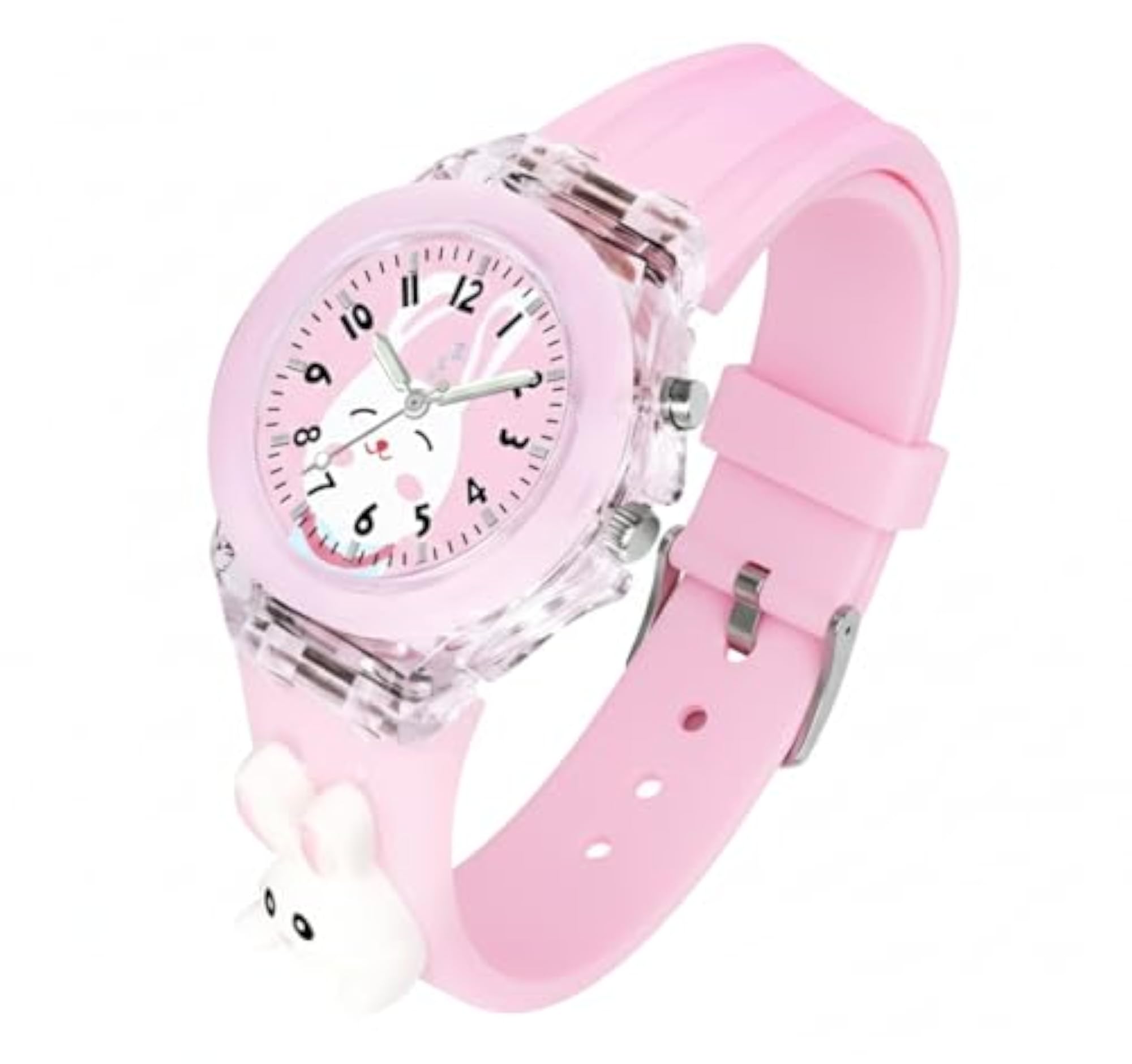 Kids' Bunny Wristwatch with Clear Case