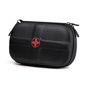 RHINO RESCUE First Aid Kit, Waterproof Portable Emergency Medical Kit for Travel, Home, Car, College Dorm, Camping, Hiking, Backpacking (Black)