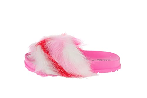 Capelli New York Girls Faux Fur Molded Comfort Fashion Flip Flops3