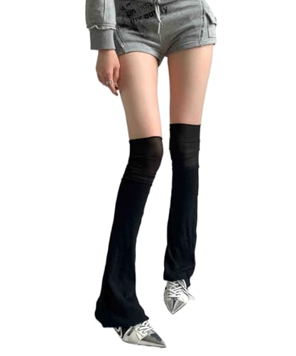 heyheyshine Women's Leg Warmers Y2k Girls Long Socks Flared Long Leg Warmers Kawaii Y2k Harajuku Cutecore Lolita Accessories