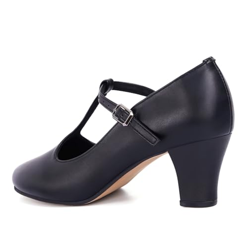 ARCLIBER Character Shoes for Women PU Leather T Strap 2.3" Dance Heels for Ballroom Salsa Tango4