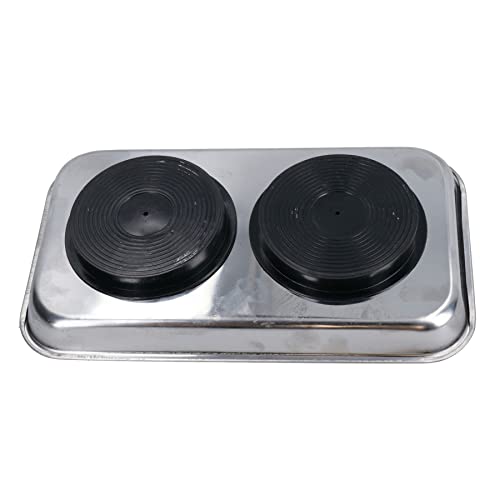 Bandeja magnética rectangular de acero inoxidable que sujeta tornillos 4