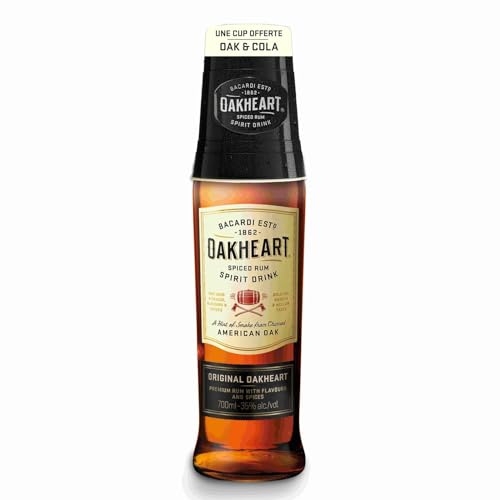 Bacardí Oakheart Rhum avec verre 70 cl