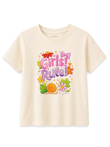 Image of Kidbea Bamboo Kids T-Shirt Ultra-Soft Premium Half Sleeve Graphic Tee for Girls, Casual Summer Wear for Toddlers & Kids