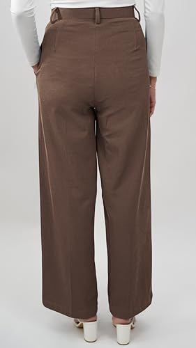 Image of GRECIILOOKS Trousers for Woman | Womens High Rise High Waist Flared Korean Style | Formal Pant for Women Office Wear| Track Pants for Womans Elegant for College & Events (Available in Plus Size)