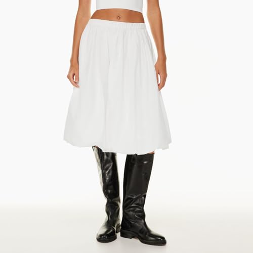 Women Y2k Bubble Maxi Skirt Casual Elastic Waist Flowy A Line Long Skirt Summer Ruffle Midi Skirt Dress Streetwear3
