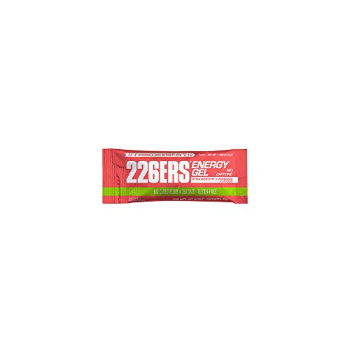 226ERS Bio Energy Gel | Geles Energéticos de 25gr con Sales Minerales, Geles Ciclismo y Runnning, Fresa & Plátano - 40 unidades
