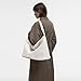 Women Boston Bag Woven Tote Vegan Leather Handbags Female Satchel Messenger Bag Fashion Shoulder Crossbody Bag Casual Hobo (Ivory White)