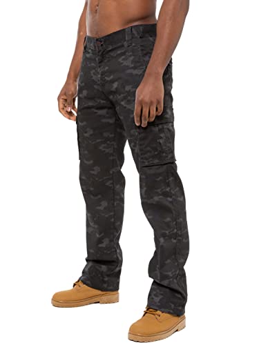 BRAND KRUZE Mens Cargo Combat Trousers KZ116 Camouflage Green Camo Summer Pants Jeans All Waist Sizes VNT 30L