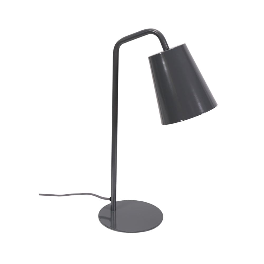 ValueLights | Grey Metal Arched Stem Bedside Table Lamp | Table Lamps, Home Décor & Improvement Essential