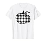 Buffalo Plaid Pumpkin Fall Autumn Cute Casual T-Shirt