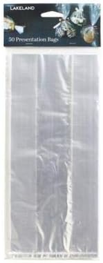 Lakeland Large Presentation Gift Bags, Clear - Pack of 50