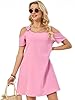 tinkfarbo Women's Casual Short Dress with Off-The-... #2