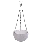 Elegante estilo: con un sentido clásico de estilo, la maceta colgante de esfera cuenta con un aspecto contemporáneo para un juego de luz y un toque natural de diversión.
