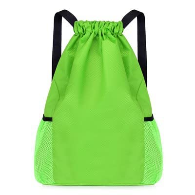 SYGA Drawstring Backpack for Gym, Yoga, Running, Swimming, Beach, Camping, Travel Bag Sports Fitness Club Student Training Bag(Green)-image-1