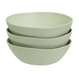 Juego de 3 ensaladeras fabricadas en melamina color verde de 23 cm