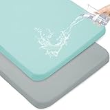 Waterproof Pack and Play Sheets Fitted 2 Pack, Compatible with Graco Pack n Play Sheets 38" X 26" Fits for Baby Playpen/Playard Mattress, Mini Crib Sheets for Boys or Girls, Grey & Aqua Blue -  Magik & Kover