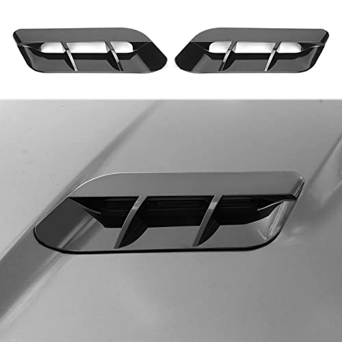 Linskip Hood Air Vent Trim Compatible with Dodge Challenger 2015-2023 SXT, Vent Moulding Cover Trim, Vent Cover Bezels Matte, Challenger exterior decoration(black)