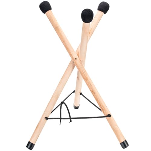 Vaguelly Portable Tripod Show Racks for Floor Wood Display Stand Drum Sticks Holder Hand Pan Drum Stand Steel Drums Instruments for Adults Wood Tongue Drum Stand Wooden Hand Drum Holder