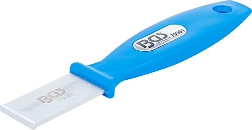 BGS 70981 | Hartmetall-Schaber | 32 mm | Wolframkarbid-Spitze | Länge 212 mm | 2 Schaberkanten | Druck- und Zugklinge | für Dichtungsreste, Rost und Kohlenstoffablagerungen | Schut