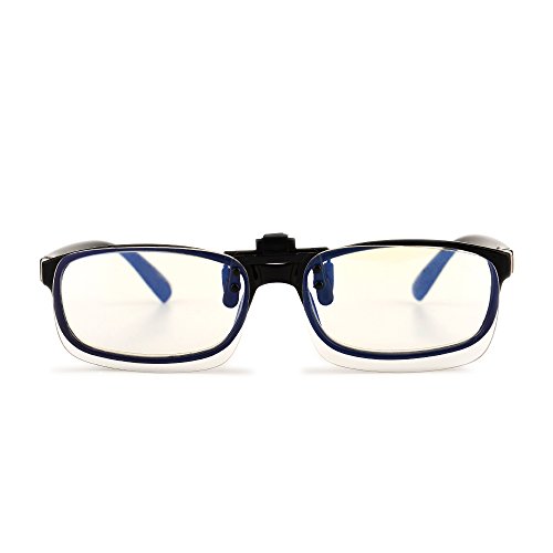 Image of Clip on Anti Blue Light Filter Glasses UV Blocking Anti Eye Strain Unisex (White)