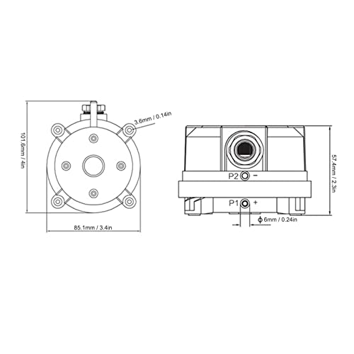 Interruptor de Pressão de Ar Controlador Faixa de 40 a 400pa Contato de Cobre SPDT 8x5mm Acessório d