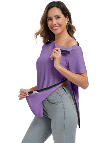 Deyeek Easy Dress Shirts Women Tear Away Adaptive Clothing Post