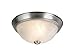 Aspen Creative 63013-1 Two-Light Flush Mount In Brushed Nickel with White Alabaster Glass Shade,11
