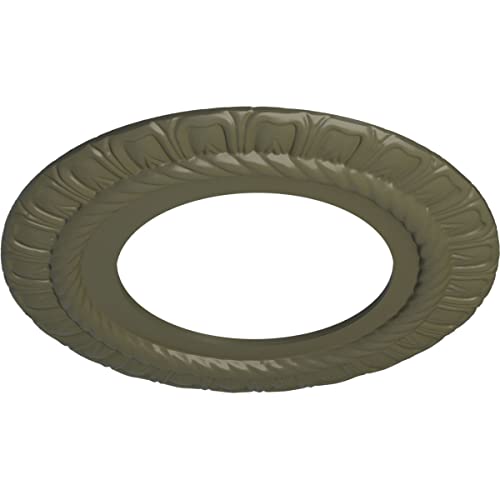 Image of Ekena Millwork CM10CLPTF 10 5 /8 inchOD X 5 3 /4 inchID X 1 /2 inchP Claremont Ceiling Medallion Fits Canopies Up to 7 inch, Painted Turtle