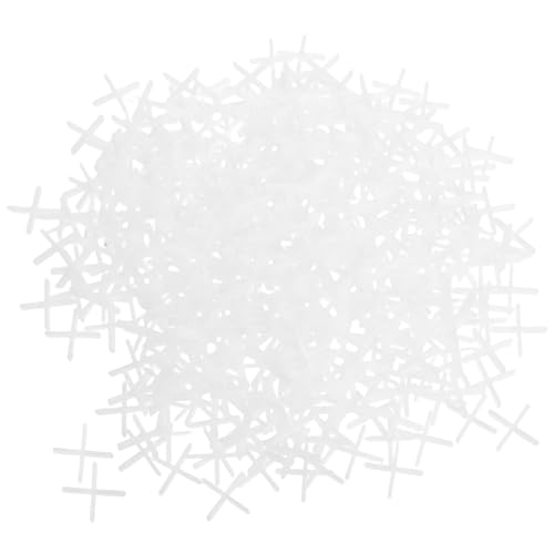 NIYANGLE 500PCS 1.5mm Tile Spacers Plastic Cross Clips for Wall and Floor Installation Ceramic Tile Leveling System Hard Plastic Floor Levelers for Consistent Grout Gaps