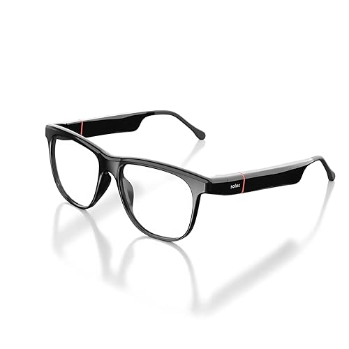 SOLOS AI Powered Glasses | AirGo3 Xeon 5S | Shiny Black | Photochromic | Lenses Integrated ChatGPT for Travel and Real Time Translation | Stereo Speakers | Compatible with iOS and Android