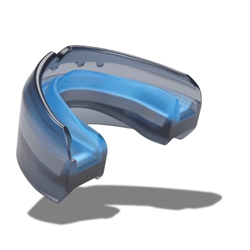 Shock Doctor Braces Football Mouth Guard, Upper and Lower Teeth. Convertible, Ultra Double Protection, Comfortable and Durable Mouthguard.